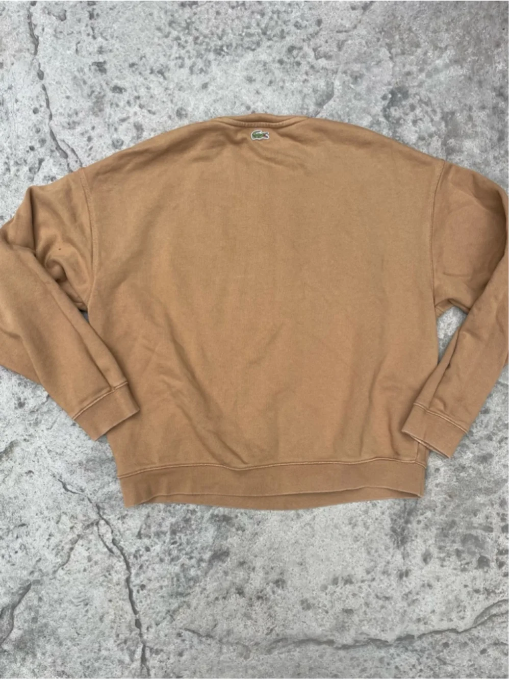 Lacoste Camel Graphic Logo Crewneck Sweatshirt Loose Fit lCotton Fleece Streetwe